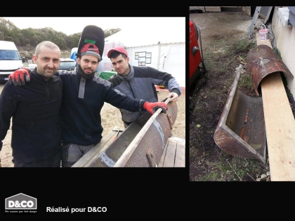 Relooking d'un lavabo pour le tournage TV 'M6 Déco'