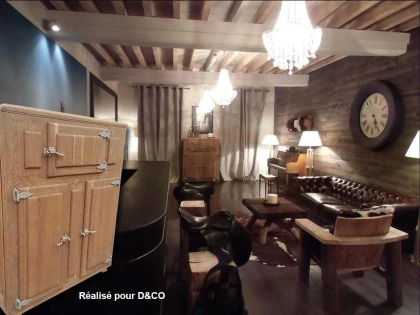 Tournage TV 'M6 Déco' Relooking meuble, béton ciré et décapage d'un escalier en chêne