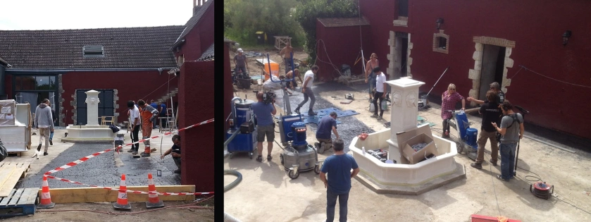 Relooking de murs en béton ciré pour le tournage TV 'M6 Déco'